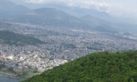 Entire view of Pokhara from peace pagoda  