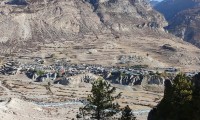 Manang Village from Gangapurna hill 