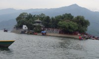 Phewa lake in lakeside 